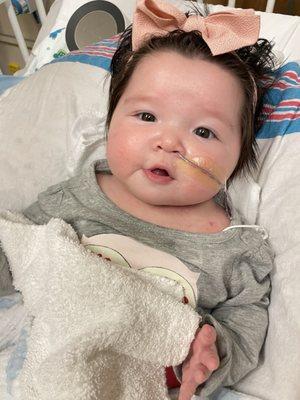 Baby Sofia at Naperville Edward's Hospital NICU. Baby Sofia stayed in NICU for 5.5 months.