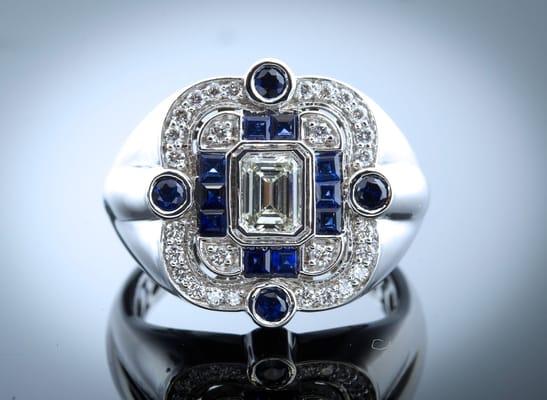 Masterpiece!! Diamond Sapphire Ring