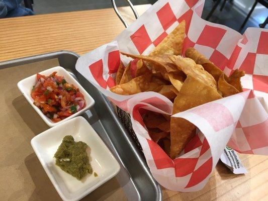 Wasabi Guac & Chips - yep $5 for that tiny dollop