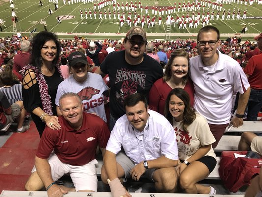 Cheering on those Hogs!