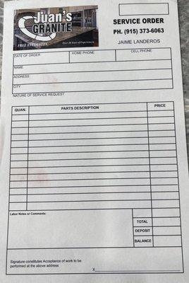 Black and White Invoices