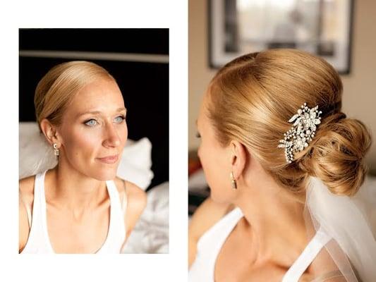 Simple elegance for the bride who typically doesn't wear makeup