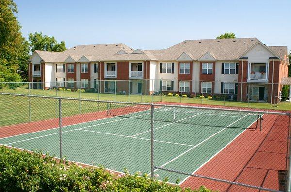 24/7 Fitness center plus a tennis court.