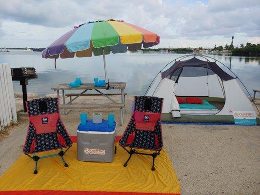 Camping Kit + 2 Chairs and 1 Umbrella