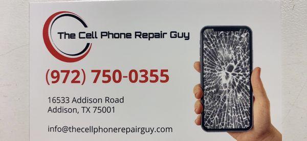 Business card and phone number