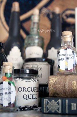 Harry Potter theme party Potion bar styled by PDBV