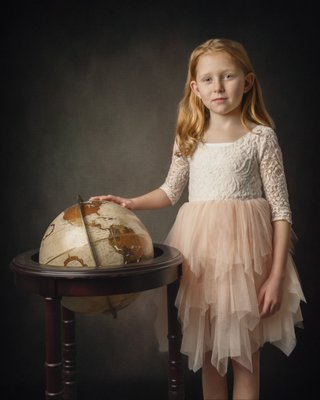 Around the World with an 8-Year-Old: A Fun and Colorful Fine Art Portrait by 
Noa Nick Fine Art photo studio at Hillsdale NJ