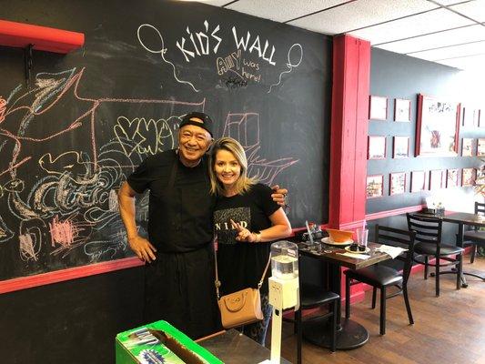 Thai Chef, lived in California and moved here to help his kids open up this place!