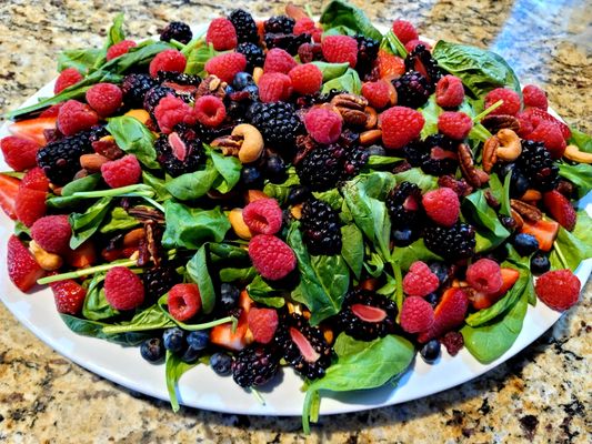 Triple Berry Walnut and Pecan Salad