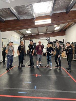 Saturday morning Filipino Martial Arts (FMA) classes