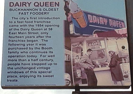 Dairy Queen - Buckhannon, WV. Historical sign. Seasonal - Open mid-March to mid-October