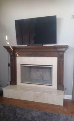 Before Fireplace Mantel