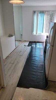 Waterproof floor installation