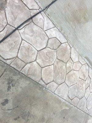 More decorative stamped concrete that we poured.