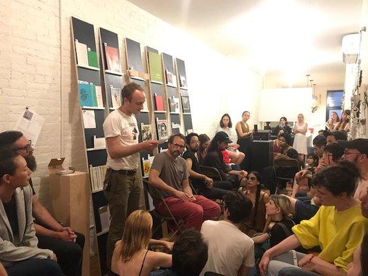 One of our poetry readings at Head Hi July 2019. 
 Full house!