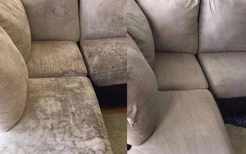 Upholstery cleaning: before & after