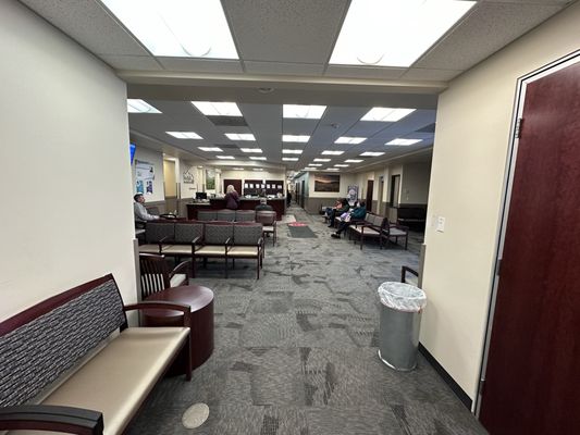 Interior lobby and check in area of the Foothill Family Clinic.