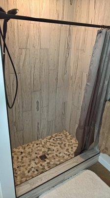 Custom tiled shower