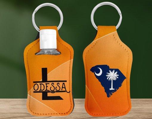 Customized Hand Sanitizer Keychain Holder