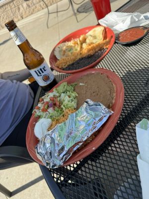 Fajita sides and shrimp tacos I believe?