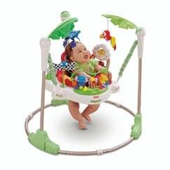 Our Fisher Price Jumperoo rentals have fun, stimulating mobiles and allow your baby to jump off some energy.