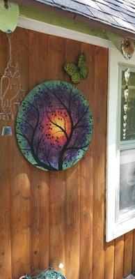 Wall hangings (the circle and butterfly). Love them hanging on the side of my cabin!!!