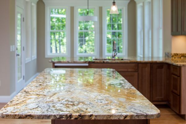 Delicatus Gold Granite Island - Pencil Edge