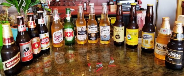 Imported Mexican Beer - I'll have one, two, maybe three...at Quinta Carmina Mexican Cuisine