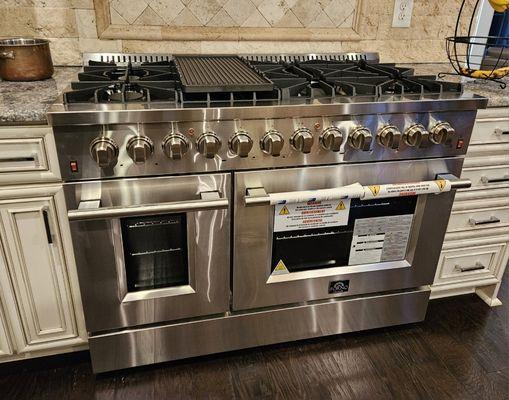 48 inches GAS Stove range installation