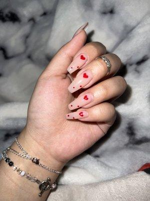 Gel-X Valentine's Day Nails by Karen !!