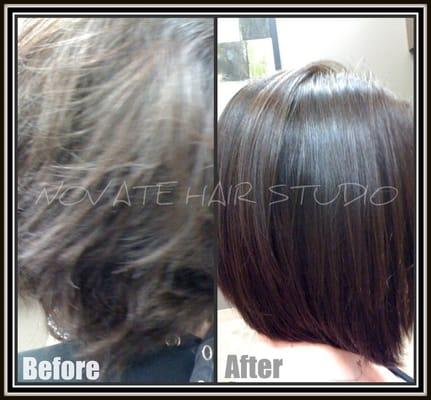 Before & after photos of Keratin Treatment by Coppola