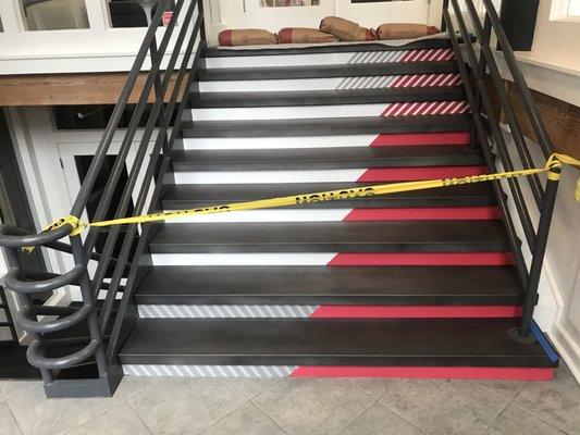 Custom stair treads for marketing firm