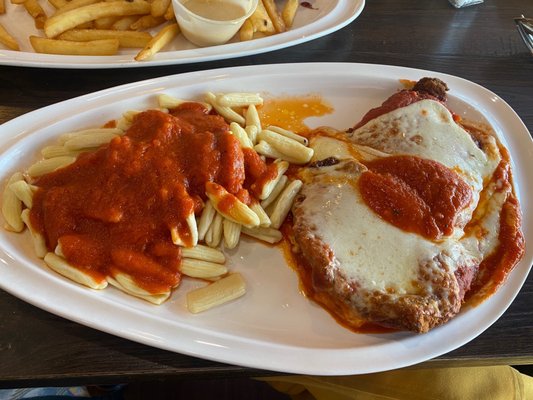 Veal Parmigiana w/ cavatteli