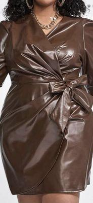 Faux Leather Dress