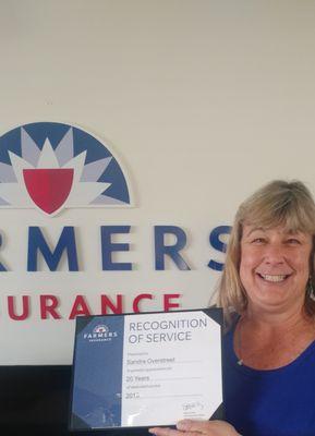 20 years as your local Farmers Agent