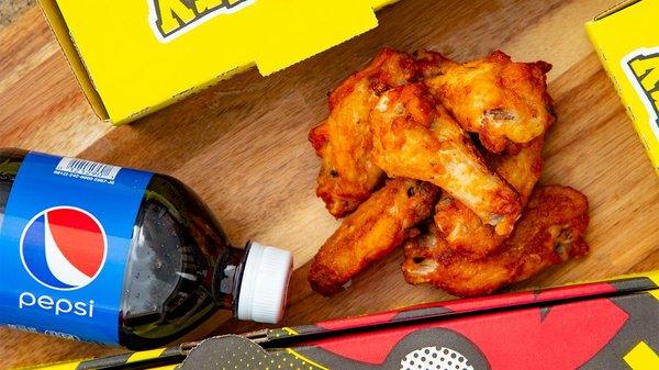 Our Howie Wings are seasoned chicken wings with your choice of dipping sauce or coated in Asian, BBQ or Buffalo.