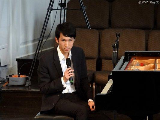 Eric Lu, 1st prize winner at the 2015 US National Chopin Piano Competition in Miami, USA, playing at Granada Church's Chopin for All venue.