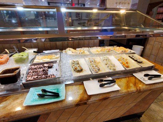 Buffet pic- sushi and dessert selection