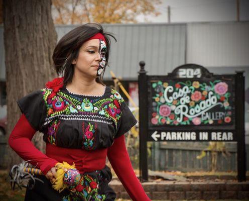 Danza Azteca at Casa de Rosado on our Dia de Los Muertos celebration