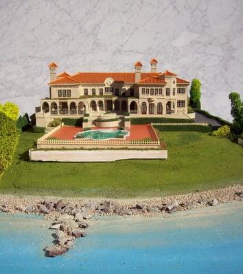 Model of a newly designed estate on Gold Coast of Long Island