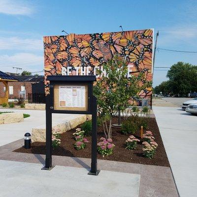 Where dilapidated buildings stood with a dirty lot, there is now a cool new park