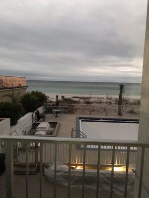 Pool refurbish and beach view.