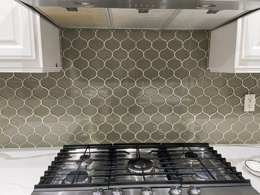 Glass back splash