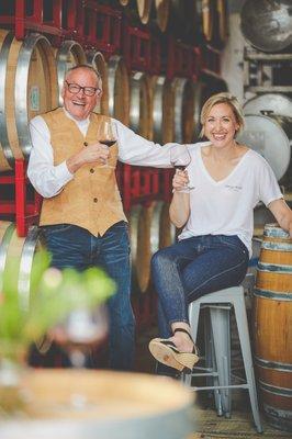 Business Portrait of father and daughter team