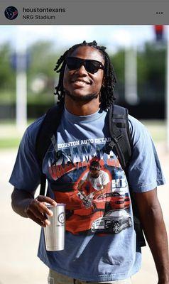 Former Houston Texan (WR) Chris Conley wearing our merchandise!