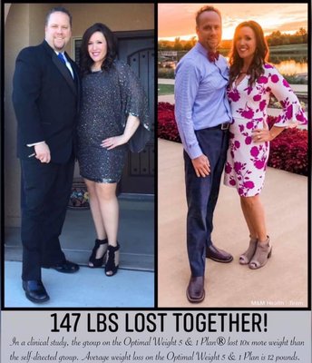 Meridith the & Matthew lost 147 pounds together