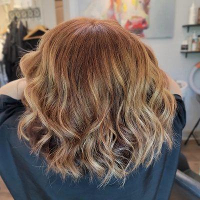 Root touchup with bayalage highlights