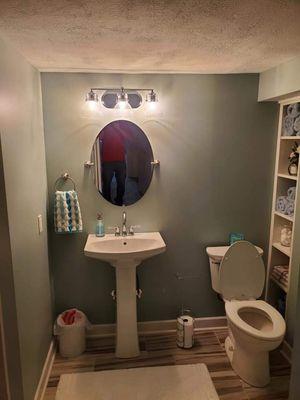 Bathroom added to basement