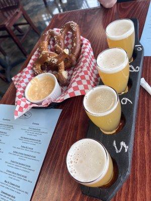 Pretzel and Beer Flight