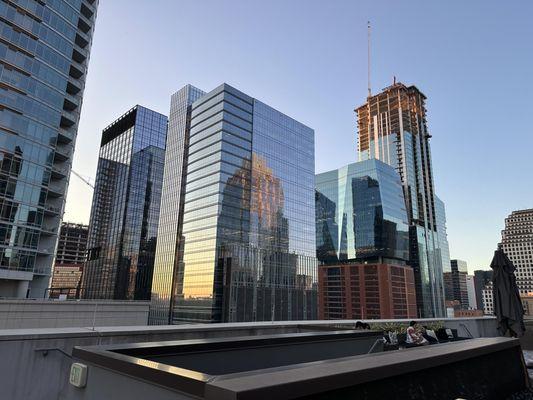 Skyline view by the bar